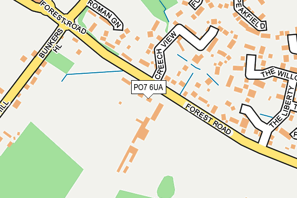 PO7 6UA map - OS OpenMap – Local (Ordnance Survey)