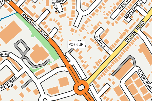 PO7 6UP map - OS OpenMap – Local (Ordnance Survey)