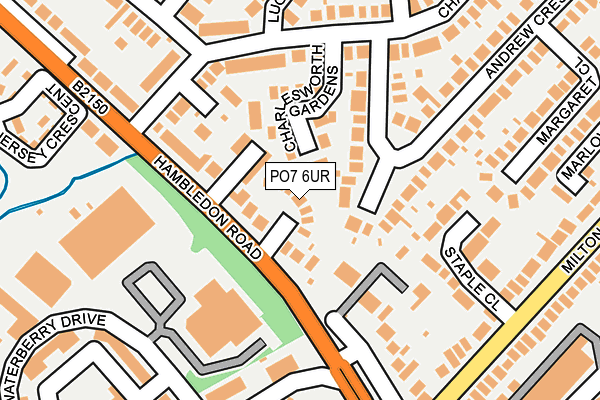 PO7 6UR map - OS OpenMap – Local (Ordnance Survey)