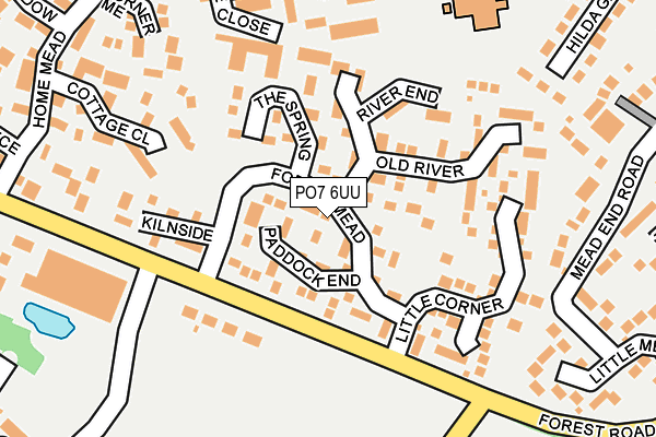 PO7 6UU map - OS OpenMap – Local (Ordnance Survey)