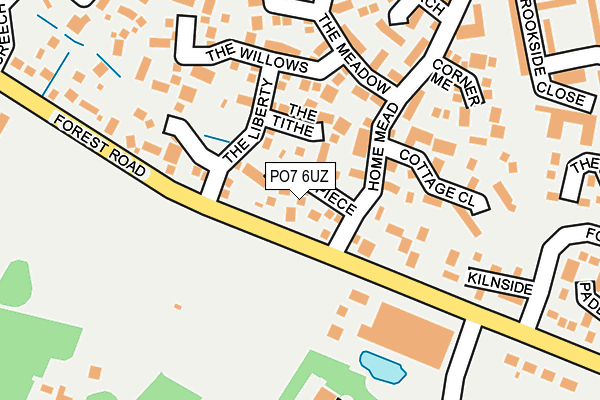 PO7 6UZ map - OS OpenMap – Local (Ordnance Survey)