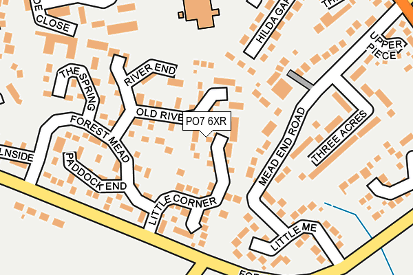 PO7 6XR map - OS OpenMap – Local (Ordnance Survey)