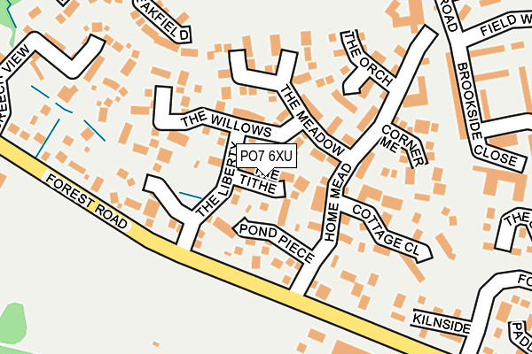 PO7 6XU map - OS OpenMap – Local (Ordnance Survey)