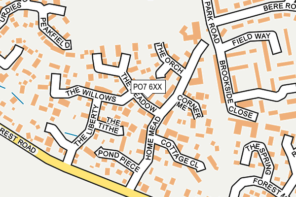 PO7 6XX map - OS OpenMap – Local (Ordnance Survey)