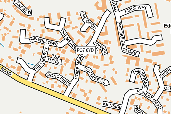 PO7 6YD map - OS OpenMap – Local (Ordnance Survey)