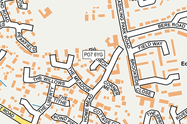 PO7 6YG map - OS OpenMap – Local (Ordnance Survey)