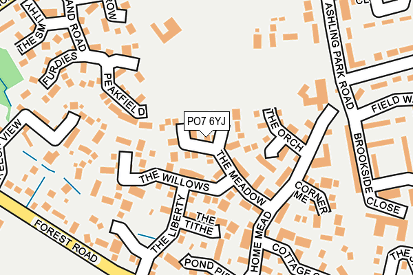 PO7 6YJ map - OS OpenMap – Local (Ordnance Survey)