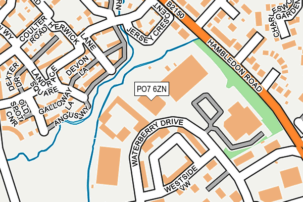 PO7 6ZN map - OS OpenMap – Local (Ordnance Survey)