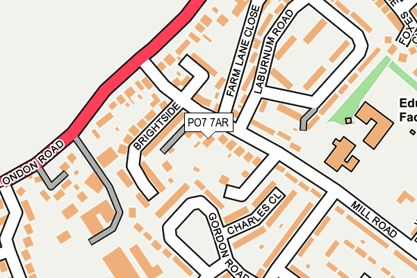 PO7 7AR map - OS OpenMap – Local (Ordnance Survey)