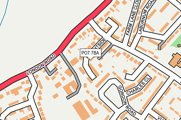 PO7 7BA map - OS OpenMap – Local (Ordnance Survey)
