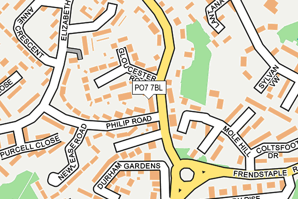 PO7 7BL map - OS OpenMap – Local (Ordnance Survey)