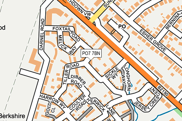 PO7 7BN map - OS OpenMap – Local (Ordnance Survey)