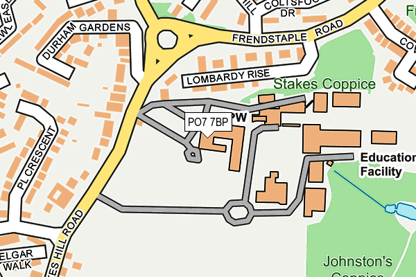 PO7 7BP map - OS OpenMap – Local (Ordnance Survey)
