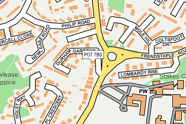 PO7 7BS map - OS OpenMap – Local (Ordnance Survey)