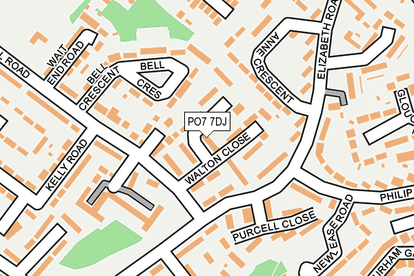 PO7 7DJ map - OS OpenMap – Local (Ordnance Survey)