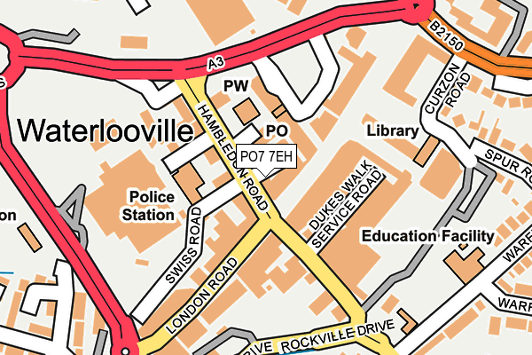 PO7 7EH map - OS OpenMap – Local (Ordnance Survey)
