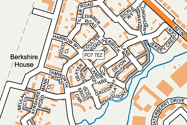 PO7 7EZ map - OS OpenMap – Local (Ordnance Survey)
