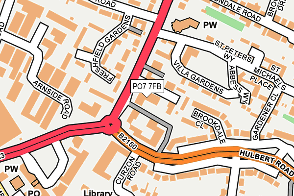 PO7 7FB map - OS OpenMap – Local (Ordnance Survey)