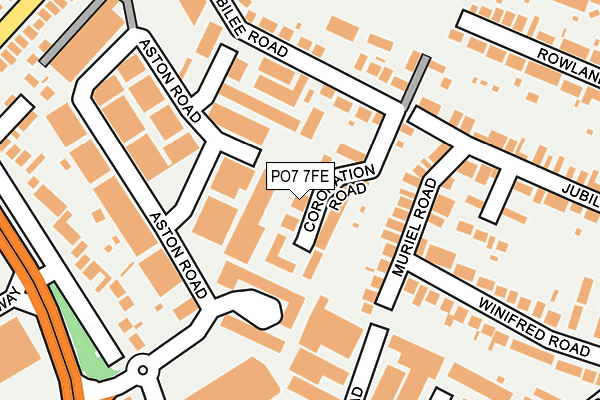 PO7 7FE map - OS OpenMap – Local (Ordnance Survey)