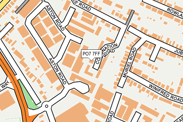 PO7 7FF map - OS OpenMap – Local (Ordnance Survey)