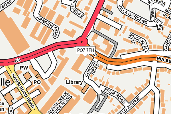PO7 7FH map - OS OpenMap – Local (Ordnance Survey)