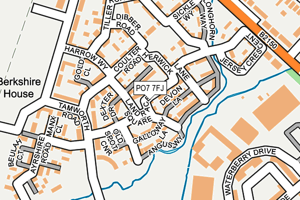 PO7 7FJ map - OS OpenMap – Local (Ordnance Survey)