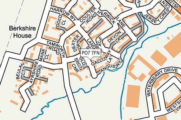 PO7 7FN map - OS OpenMap – Local (Ordnance Survey)