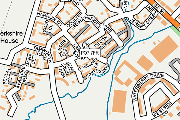 PO7 7FR map - OS OpenMap – Local (Ordnance Survey)