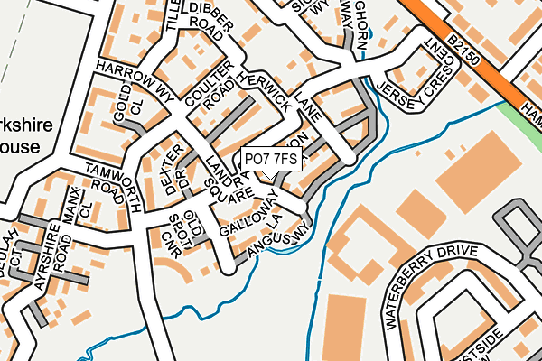 PO7 7FS map - OS OpenMap – Local (Ordnance Survey)