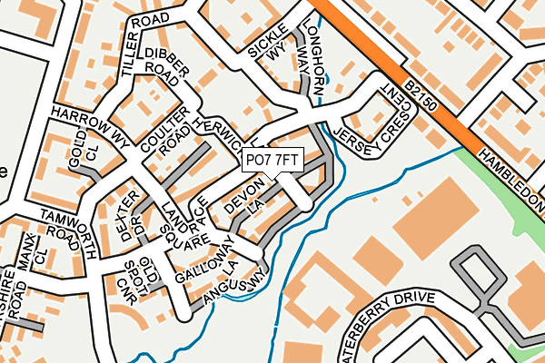 PO7 7FT map - OS OpenMap – Local (Ordnance Survey)