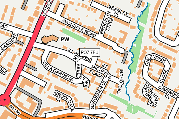 PO7 7FU map - OS OpenMap – Local (Ordnance Survey)