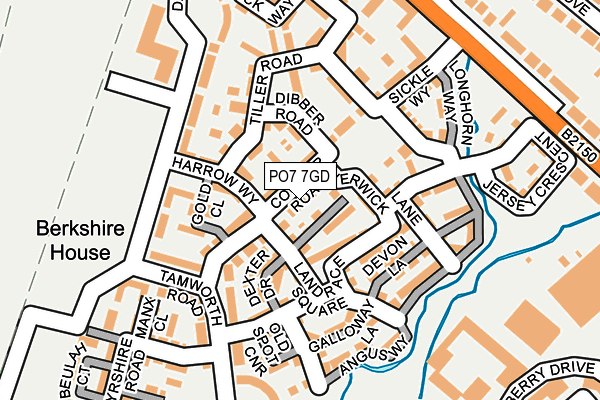 PO7 7GD map - OS OpenMap – Local (Ordnance Survey)