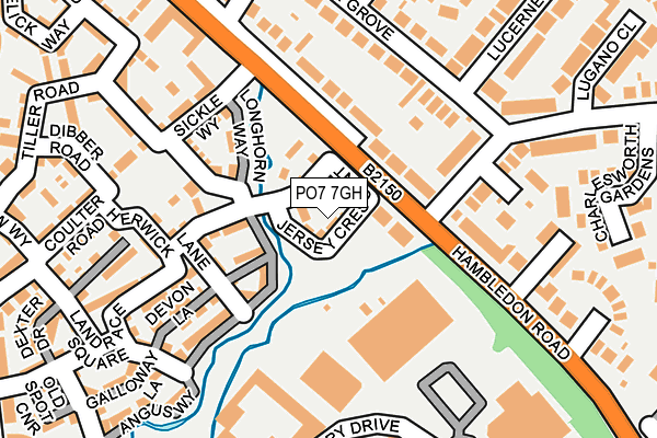 PO7 7GH map - OS OpenMap – Local (Ordnance Survey)