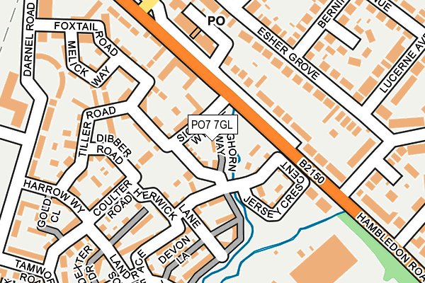 PO7 7GL map - OS OpenMap – Local (Ordnance Survey)