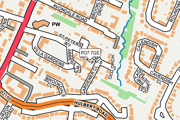 PO7 7GS map - OS OpenMap – Local (Ordnance Survey)
