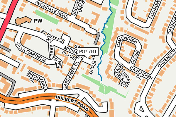 PO7 7GT map - OS OpenMap – Local (Ordnance Survey)