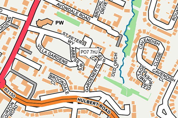 PO7 7HJ map - OS OpenMap – Local (Ordnance Survey)