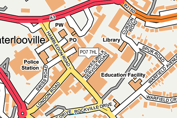 PO7 7HL map - OS OpenMap – Local (Ordnance Survey)