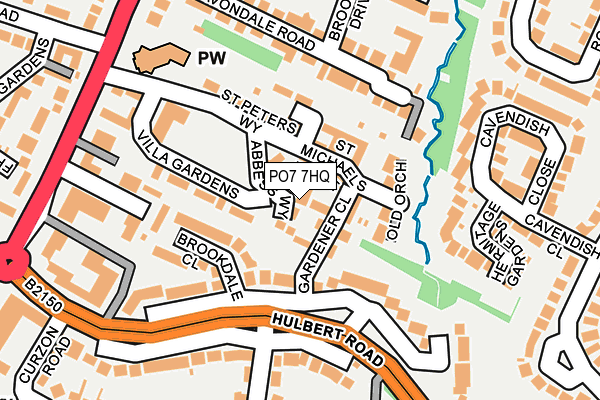 PO7 7HQ map - OS OpenMap – Local (Ordnance Survey)