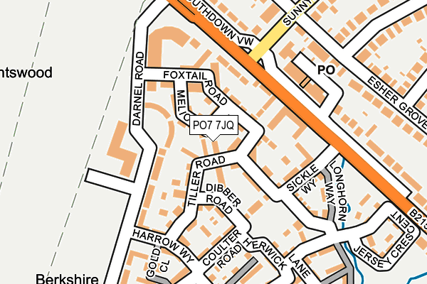 PO7 7JQ map - OS OpenMap – Local (Ordnance Survey)