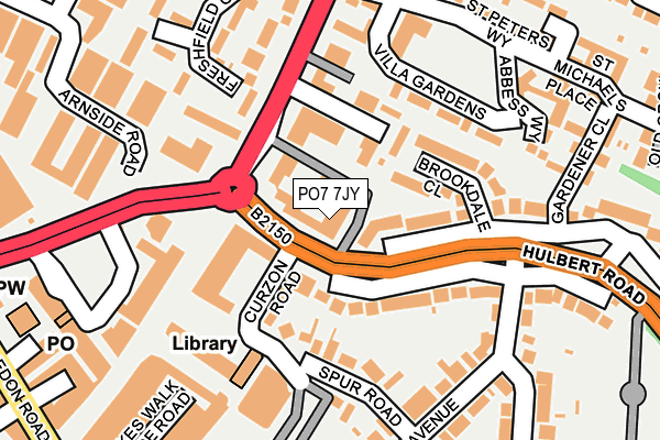 PO7 7JY map - OS OpenMap – Local (Ordnance Survey)