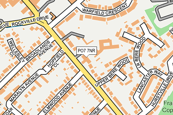 PO7 7NR map - OS OpenMap – Local (Ordnance Survey)