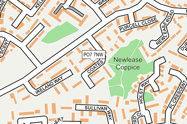 PO7 7NW map - OS OpenMap – Local (Ordnance Survey)