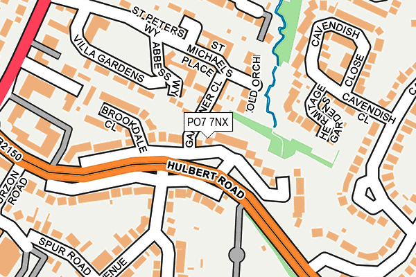 PO7 7NX map - OS OpenMap – Local (Ordnance Survey)