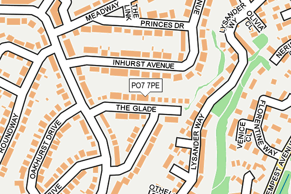 PO7 7PE map - OS OpenMap – Local (Ordnance Survey)