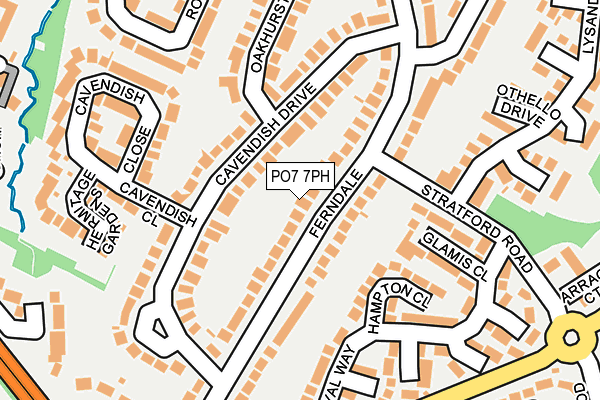 PO7 7PH map - OS OpenMap – Local (Ordnance Survey)