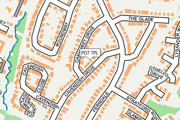 PO7 7PL map - OS OpenMap – Local (Ordnance Survey)