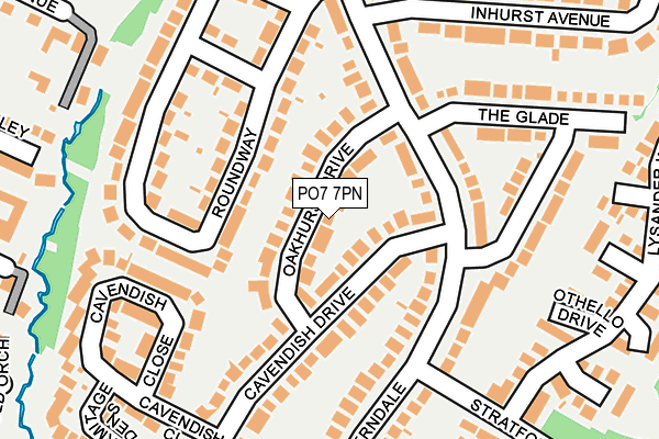 PO7 7PN map - OS OpenMap – Local (Ordnance Survey)