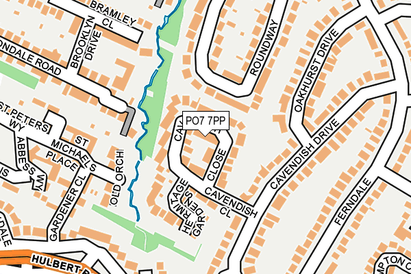 PO7 7PP map - OS OpenMap – Local (Ordnance Survey)