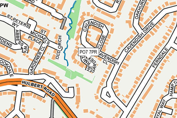 PO7 7PR map - OS OpenMap – Local (Ordnance Survey)